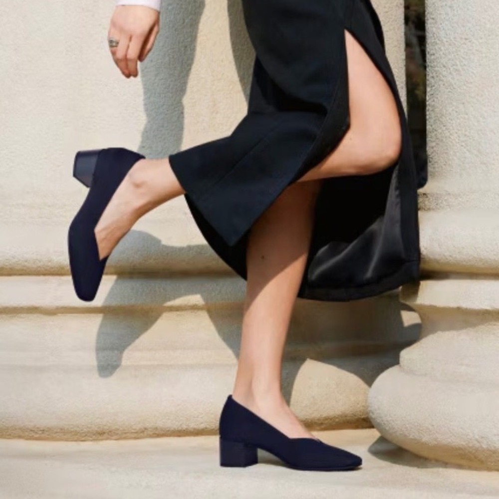 VIVAIA Megan Square Toe Block Heel Pumps Arch Support Comfort Shoes US/8